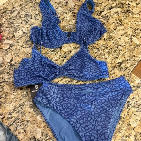 Midnight Jacquard Blackbough Swim Bikini - Picture 1 of 8